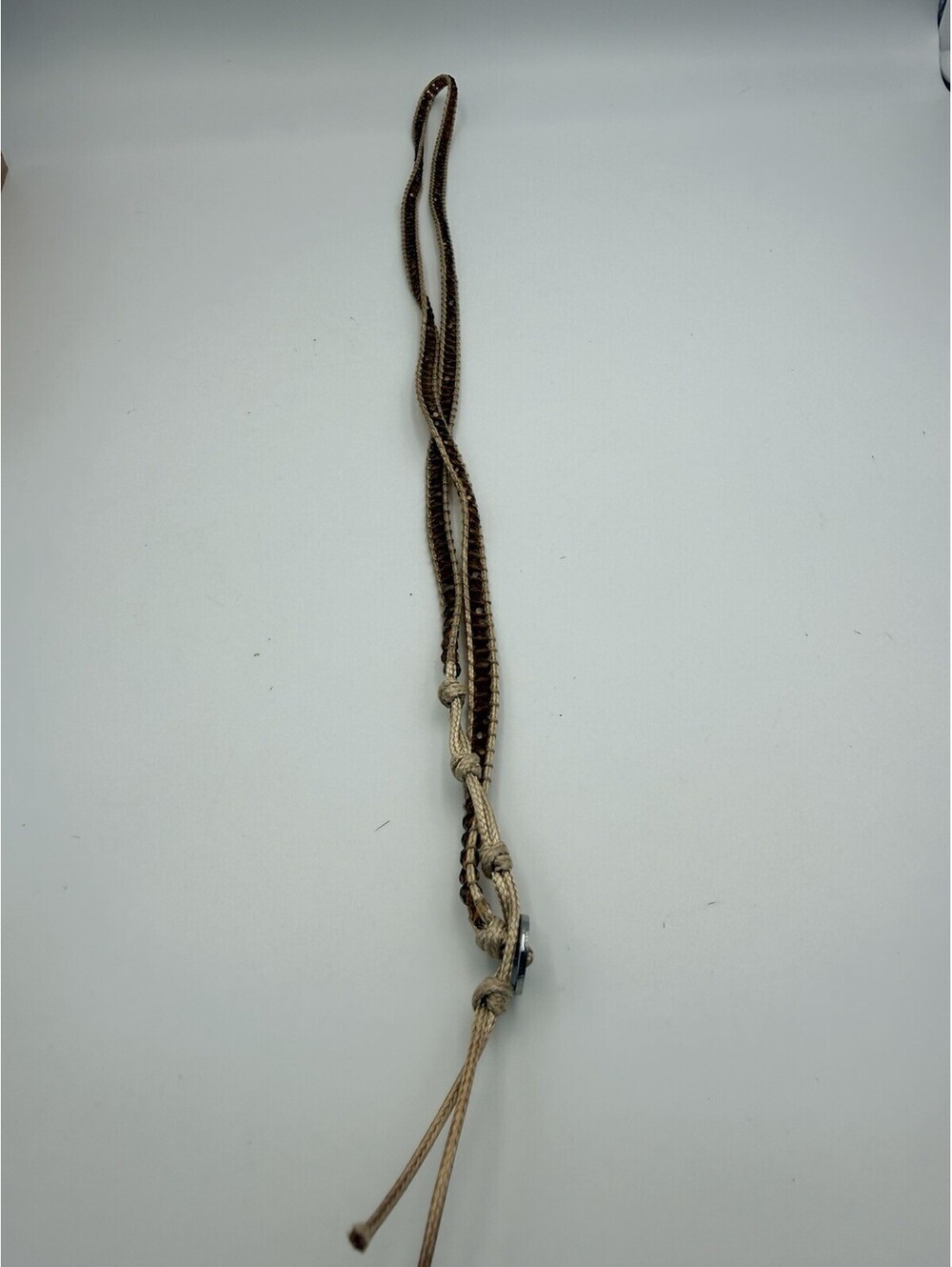 Victoria Emerson Brown Brass Bead Long Wrap Bracelet - Picture 4 of 4